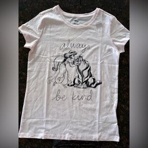 Amazon Essentials White Kids Tee with Black Print